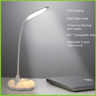 Gwen โคมไฟตั้งโต๊ะ Led 600mAh ปรับได้ ชาร์จ Usb ประหยัดพลังงาน ถนอมสายตา โคมไฟเรียน ไฟกลางคืน