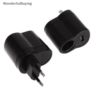 Wbth อะแดปเตอร์แปลงไฟรถยนต์ 12V DC 220V AC เป็นซ็อกเก็ต EU US UK