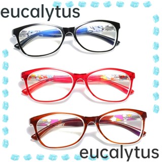 Eucalytus1 แว่นตาอ่านหนังสือ แบบพกพา ป้องกันสายตา กรอบเบาพิเศษ สไตล์วินเทจ สําหรับผู้ชาย และผู้หญิง