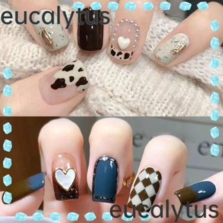 Eucalytus1 เล็บปลอม DIY สไตล์ฝรั่งเศส 24 ชิ้น