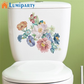 Lumiparty สติกเกอร์ ลายดอกไม้ 3D มีกาวในตัว สําหรับติดตกแต่งฝาชักโครก ห้องน้ํา