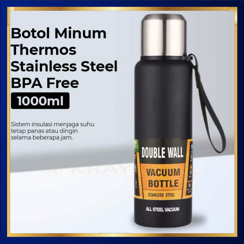 กระติกน้ําร้อน ขวดน้ําดื่มสแตนเลส 1000 มล. - WB90516