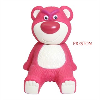 Preston ที่วางโทรศัพท์มือถือ PVC แบบพกพา รูปหมีสตรอเบอร์รี่ สําหรับรถยนต์