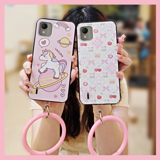 Cartoon ring Phone Case For Nokia C110 4G creative protective personality soft case Back Cover Dirt-resistant bracelet