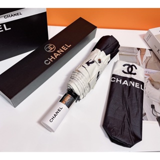 Chanel ร่มกันแดดอัตโนมัติ กัน UV แบบพกพา ทนทาน 47