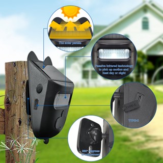 ShiZi Driveway Alarms Professional Infrared Induction Long Range Solar Powerd Alarm System US Plug 110‑240V