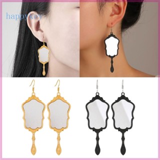 Hap เครื่องประดับ ต่างหูแบบห้อย กระจกแต่งหน้า ขนาดเล็ก สวยหรู สําหรับผู้หญิง