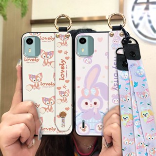 Silicone Phone Holder Phone Case For Nokia C12/C12 Pro/C12 Plus/TA-1535 Shockproof Lanyard Durable Cartoon protective Cute
