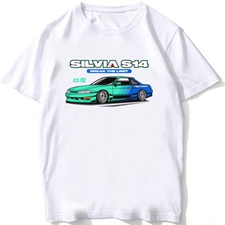 เสื้อยืดแขนสั้น พิมพ์ลาย Silvia S14 Zenki Silvia S13 S15 Criminal on Touge Drift King แฟชั่นฤดูร้อน สําหรับผู้ชาย