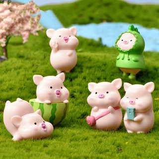 [พร้อมส่ง] Cute Pig Micro-landscape Bonsai Succulent Plant Decoration Decoration Small Animal Decoration Decoration Crafts