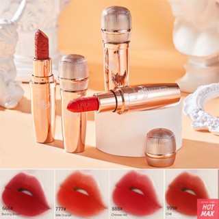 XRoland Cool Microphone Embossed Lipstick ไม่ใช่เรื่องง่ายที่จะถอดแต่งหน้าติดทนนาน Non-stick Cup Matte Moisturizing Lip Glaze Creative Lip Makeup [hotmax]