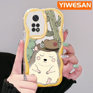 เคสโทรศัพท์มือถือ แบบใส ลายการ์ตูนกระรอกน้อยน่ารัก สีครีม สําหรับ Xiaomi MI Redmi Note 11 11s Poco M4 Pro 4G