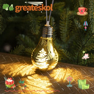 Greateskol หลอดไฟพลาสติก แขวนตกแต่งบ้าน ต้นคริสต์มาส DIY