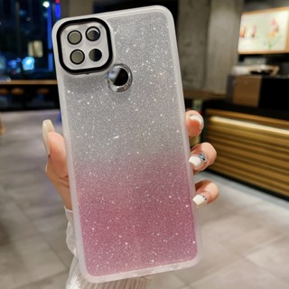 เคสโทรศัพท์มือถือแบบนิ่ม ใส กันกระแทก กันรอยกล้อง ลายกลิตเตอร์ สําหรับ OPPO A15 A15S A16 A16K A17 A17K A58 5G A78 5G A77 5G A5S A7 A12