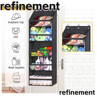 Refinement กระเป๋าจัดเก็บรองเท้า PVC ใส 5 ช่อง อเนกประสงค์ แบบแขวนผนัง ด้านหลัง