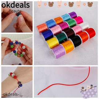 Okdeals เชือกยืดหยุ่น คละสี สําหรับทําเครื่องประดับ 10 เมตร 60 เมตร