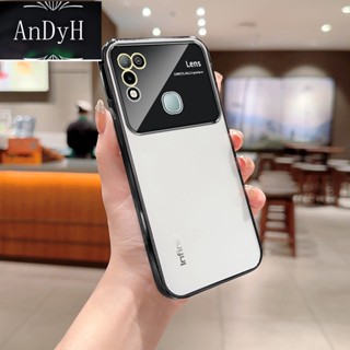 Andyh เคสโทรศัพท์มือถือแบบนิ่ม TPU ใส กันรอยกล้อง ชุบไฟฟ้า สําหรับ infinix Hot 10 Play infinix Hot 11 Play X688B X688C