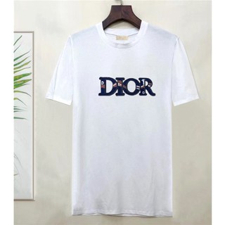 D10r ใหม่ เสื้อคอกลม แขนสั้น ผ้าฝ้าย ปักลายโมโนแกรม สําหรับผู้ชาย S-4XL