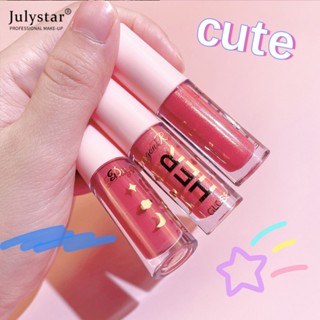 JULYSTAR Mirror Lip Glaze ลิปสติกกันน้ำสีขาวและสีง่าย Water Glass ลิปกลอส Mist Matte ลิปเนื้อนุ่มน้ำหนักเบา Lip Tint Mousse &amp; Smooth Lipclay Lipcream ลิปสติก Make Up