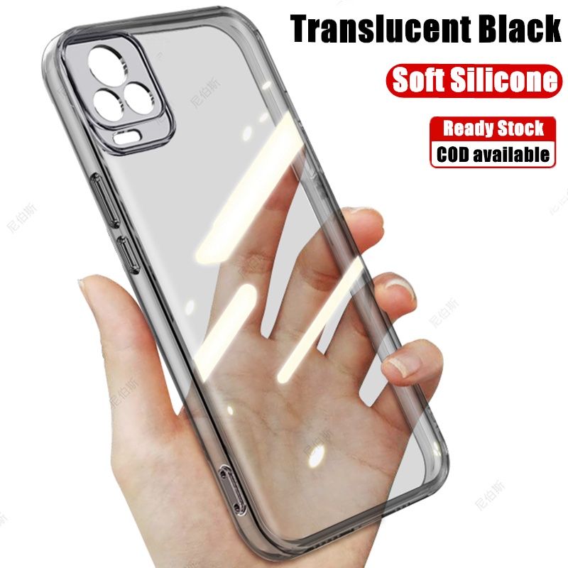 เคสโทรศัพท์มือถือซิลิโคน TPU ใส แบบนิ่ม โปร่งแสง กันกระแทก ป้องกันรอยขีดข่วน สีดํา สําหรับ Vivo Y73 