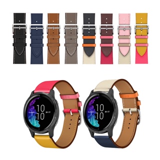 สายนาฬิกาข้อมือหนัง แบบเปลี่ยน สําหรับ Garmin venu 2 45 มม. Vivoactive 3 4 255 245 645