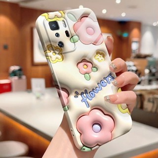 เคสโทรศัพท์มือถือแบบแข็ง กันกระแทก กันรอยกล้อง ลายการ์ตูนดอกไม้ สําหรับ Xiaomi Poco M3 Pro M5 X4 GT Redmi K30 K40 Pro Note 9T 10 11 11s