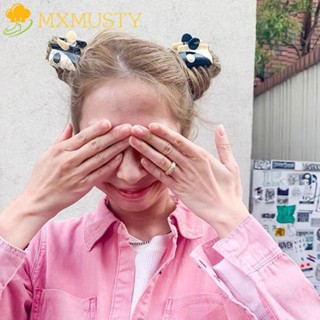 Mxmusty กิ๊บติดผม อะคริลิค พิมพ์ลายหินอ่อน สไตล์วินเทจ สีดํา สีขาว สําหรับผู้หญิง