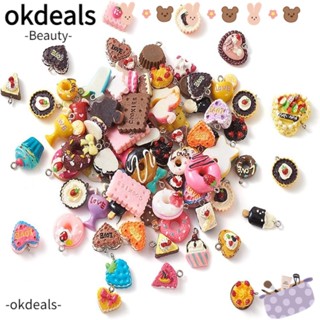 Okdeals จี้เรซิ่น รูปโดนัท อาหาร ขนมหวาน เค้ก ขนมหวานน่ารัก 112 ชิ้น