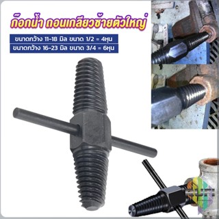 RUFI ก๊อกน้ำ ถอนเกลียวซ้ายตัวใหญ่ ใช้ถอดก๊อกน้ำ4 หุน 6 หุน ที่หักคา  Screw Bolt Extractor