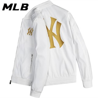 เสื้อแจ็กเก็ตกีฬา ปักลายโลโก้ MLB NY แบบดั้งเดิม สําหรับผู้ชาย และผู้หญิง