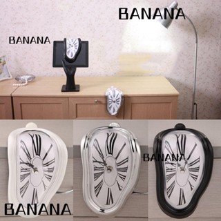 Banana1 นาฬิกาละลายแฟชั่น เสียงเงียบ สําหรับตกแต่งบ้าน