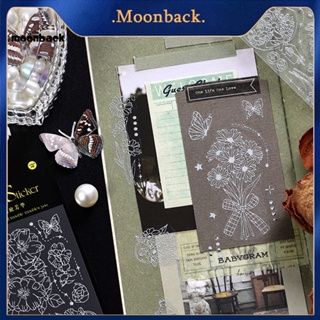 &lt;moonback&gt; สติกเกอร์ ลายผีเสื้อ ปลา มีกาวในตัว สําหรับตกแต่งสมุดภาพ 3 ชิ้น