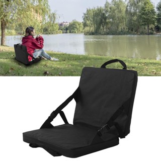 SN7 Folding Cushion Outdoor Portable Adjustable Camping Chair with Backrest Black