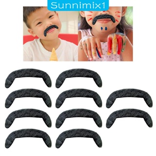 [Sunnimix1] สติกเกอร์หนวดปลอม พร็อพสําหรับตกแต่งหนวดปลอม 10 ชิ้น