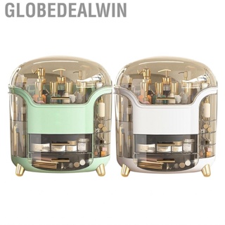 Globedealwin Vertical Makeup Box  Cosmetic ABS Large  Compartment Design for Countertop