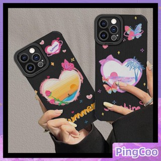 Pingcoo - เข้ากันได้สำหรับ เคส iphone 11 เคสไอโฟน เคสไอโฟน11 เคสโทรศัพท์กันกระแทกลายแนวตั้งสีดำป้องกันกล้อง Love Butterfly Cloud เข้ากันได้กับ iPhone 14 13 PRO MAX 12 PRO MAX XS XR 7Plus 8Plus