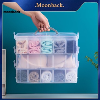 &lt;moonback&gt; กล่องเก็บของจิปาถะ แบบใส 30 ช่อง ซ้อนกันได้ ความจุขนาดใหญ่ สําหรับชีวิตประจําวัน