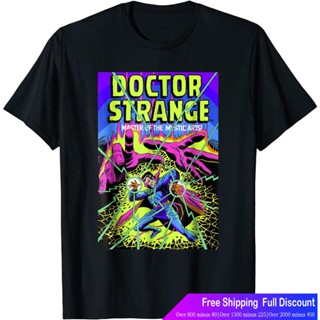 #ถูกสุด Hot sale🔥เสื้อยืดลำลอง Marvel Doctor Strange Mystic Arts Neon Graphic T-Shirt Avengers Team