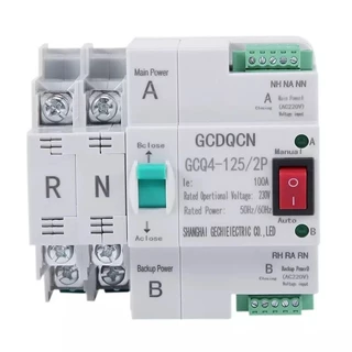 ATS 2P 63A, 100A Dual Power ATS เบรกเกอร์สวิทช์ไฟฟ้า ats Automatic transfer switch switch เวลาในการเปลี่ยนน้อยกว่า 30ms