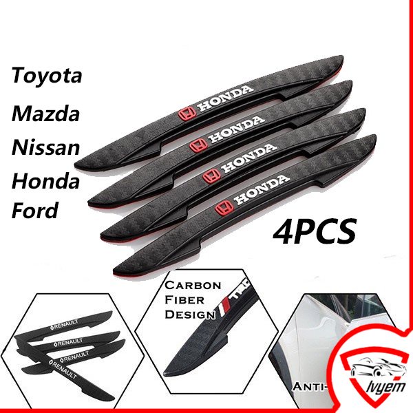 4PCS Universal Car Door Guard Protector Cover Car Crash Strip Honda Toyota Mitsubishi Trd