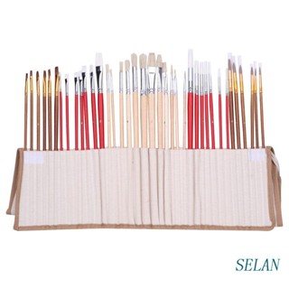 Selan ชุดแปรงเพ้นท์สีน้ํามันอะคริลิค 3 แบบ แบบพกพา 38 ชิ้น