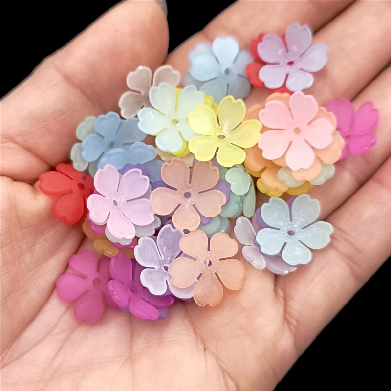กลีบดอกไม้ 5 กลีบ แฮนด์เมด 50 ชิ้น สําหรับทําเครื่องประดับ ต่างหู ช่อดอกไม้ DIY