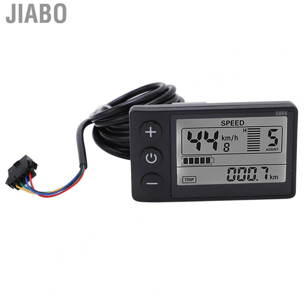 Jiabo ไฟฟ้าจักรยานจอแสดงผล LCD S866 24V 36V 48V สกู๊ตเตอร์แผงควบคุม SM/ปลั๊กกันน้ำ E- จักรยานอุปกรณ์เสริม
