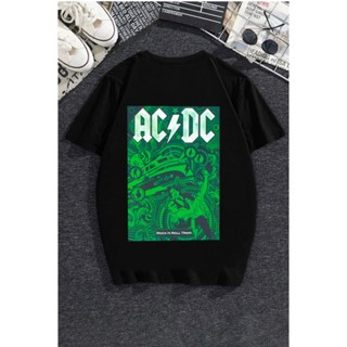 เสื้อยืดแขนสั้นผู้หญิงเสื้อยืด Top ACDC กลับพิมพ์ TshirtS-5XL