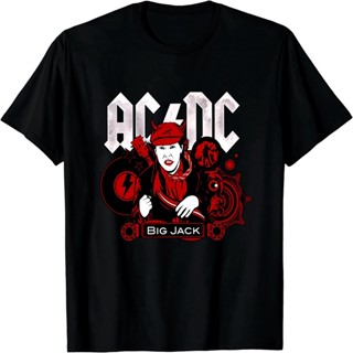 เสื้อยืดแขนสั้นเสื้อวง ACDC เสื้อยืดแฟชั่นวินเทจ90 เสื้อวงร็อค เสื้อยืดเอซีดีซี oversize เสื้อยืดคอกลมผ้าฝ้าย เสื้อคู่ พ