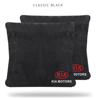 KIA LOGO pillow K3 K5 K9 pride RIO Sportage Stinger Borrego Niro Carnival Cadenza sorento KX3 KX5 car seat lumbar support cushion Alcantara material warm pillow is folded sleeping blanket