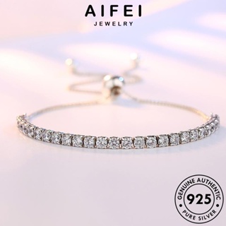 AIFEI JEWELRY มอยส์ซาไนท์ไดมอนด์ ผู้หญิง ลูกปัดอารมณ์ 925 กำไล แท้ เกาหลี ผู้หญิง เงิน แฟชั่น เครื่องประดับ ต้นฉบับ Silver เครื่องประดับ กำไลข้อมือ B4