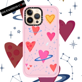 Casetify X Star Love สีชมพูใส เคส iPhone สําหรับ iPhone 14 13 12 11 Pro MAX IX XS MAX XR 6 6s 7 8 Plus เคสกันกระแทก กันชน เคสนิ่ม