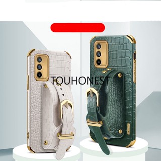 เคส Vivo Y02 Case Vivo Y02S Cover Vivo S16 Pro เคส Vivo S16E Case ป้องกันการกระแทก นิ่ม ลายหนังจระเข้ สายรัดข้อมือ เคสโทรศัพท์มือถือ