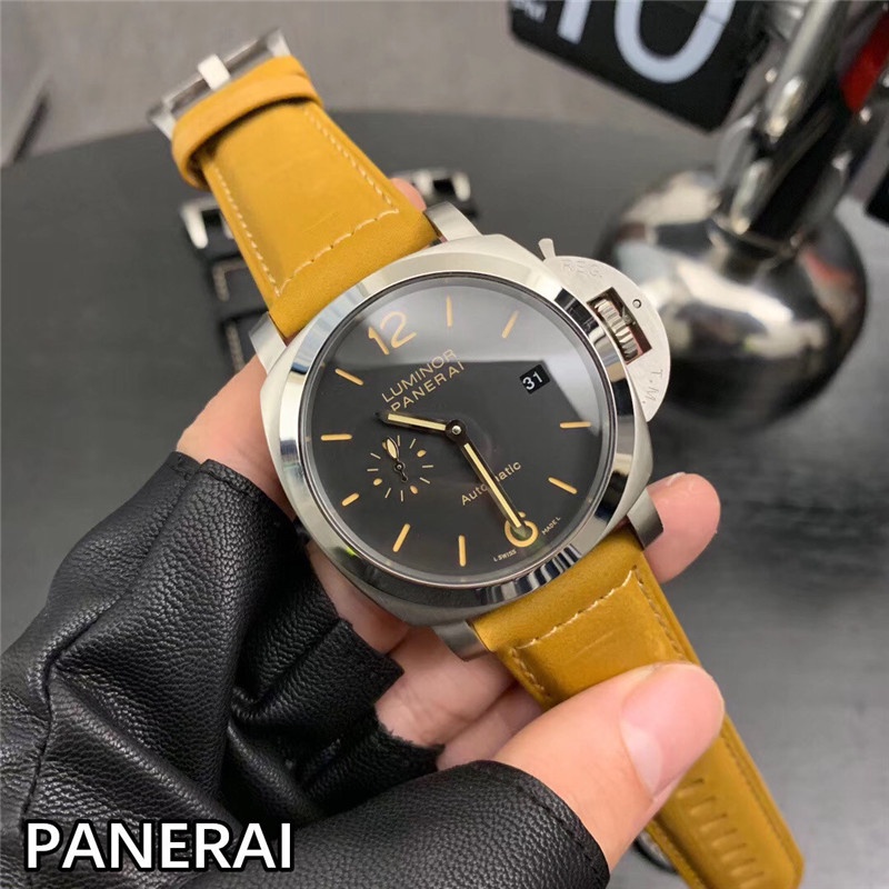 Panerai นาฬิกาข้อมืออัตโนมัติ สายหนัง กันน้ํา 300 เมตร สําหรับผู้ชาย